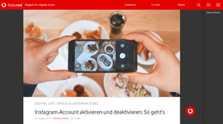 
                            10. Instagram-Account aktivieren und deaktivieren: So geht's - Vodafone