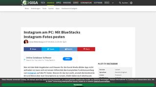 
                            9. Instagram am PC: Mit BlueStacks Instagram-Fotos posten – GIGA