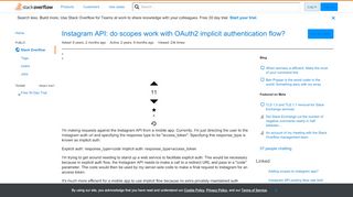 
                            10. Instagram API: do scopes work with OAuth2 implicit authentication ...