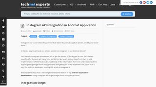
                            11. Instagram API Integration in Android Application | TechNetExperts
