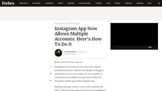 
                            8. Instagram App Now Allows Multiple Accounts. Here's How To Do It