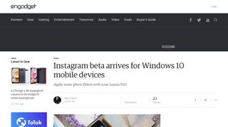 
                            6. Instagram beta arrives for Windows 10 mobile devices - Engadget
