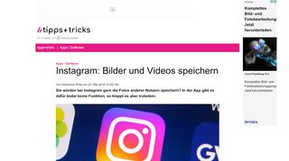 
                            4. Instagram: Bilder und Videos speichern - Heise