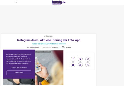 
                            12. Instagram down: Aktuelle Störung der Foto-App | handy.de