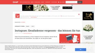 
                            6. Instagram: Emailadresse vergessen - das können Sie tun - CHIP