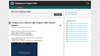 
                            13. [ Instagram Error ] Tidak bisa Login Instagram - RESET Password ...