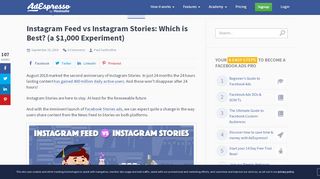 
                            11. Instagram Feed vs Instagram Stories: Which is Best? (a $1 ...
