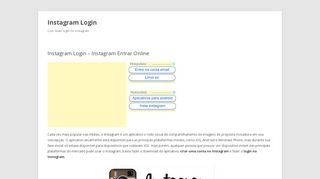 
                            7. Instagram Login | Como Entrar no Instagram Online (VEJA!!!)