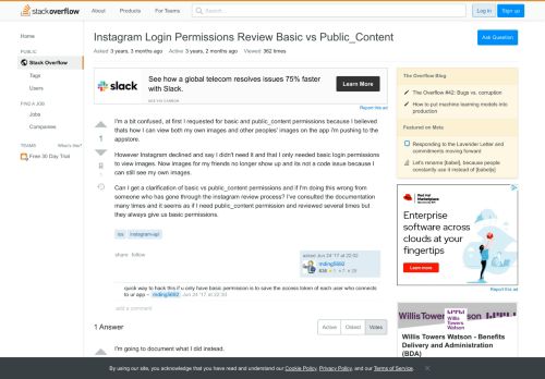 
                            7. Instagram Login Permissions Review Basic vs Public_Content - Stack ...