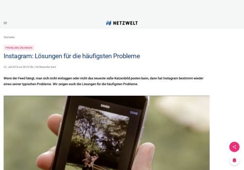 
                            2. Instagram: Lösungen für die häufigsten Probleme - NETZWELT