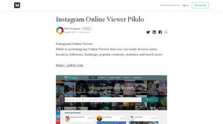 
                            1. Instagram Online Viewer Pikdo – Pikdo – Medium