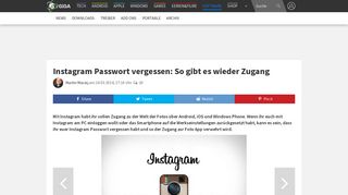 
                            8. Instagram Passwort vergessen: So gibt es wieder Zugang – GIGA