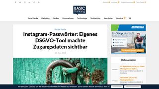 
                            8. Instagram-Passwörter: DSGVO-Tool macht Login-Daten sichtbar