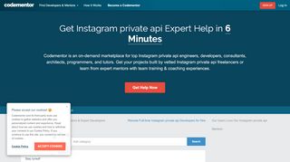 
                            10. Instagram private api Expert Help (Get help right now) - Codementor