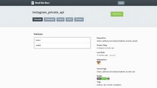 
                            8. instagram_private_api | Read the Docs