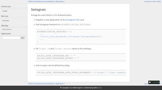 
                            10. Instagram — Python Social Auth documentation
