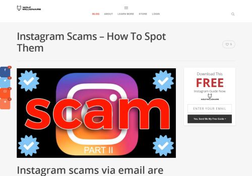 
                            4. Instagram Scams - How To Spot Them - Wolf Millionaire