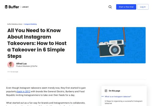 
                            8. Instagram Takeover: How to Host a Takeover in 6 Easy Steps - Buffer