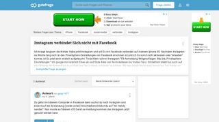 
                            10. Instagram verbindet Sich nicht mit Facebook (iPhone, social-media ...