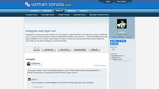 
                            4. instagram web login curl - Uzman Sorusu