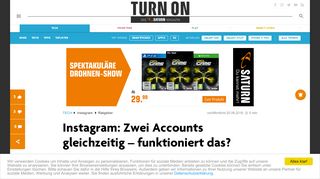 
                            10. Instagram: Zwei Accounts gleichzeitig – funktioniert das? - TURN ON