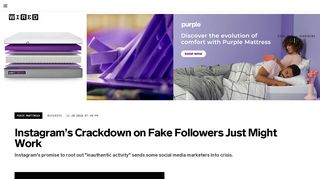 
                            6. Instagram's Crackdown on Fake Followers Just Might Work | WIRED
