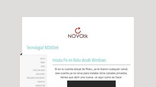 
                            6. Instala Pix en Roku desde Windows - NOVOtek