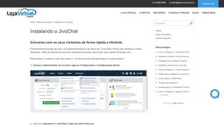 
                            8. Instalando o JivoChat - Criar Loja Virtual