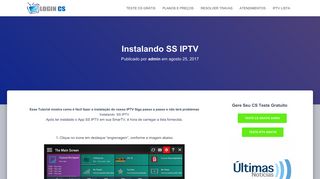 
                            9. Instalando SS IPTV - Login CS Claro, CS SKY TV, CS Vivo | Teste ...