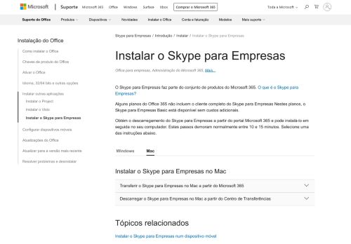 
                            9. Instalar o Skype para Empresas - Suporte do Office - Office Support