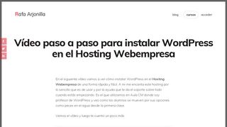 
                            11. Instalar WordPress en el hosting Webempresa - Vídeo rápido y fácil