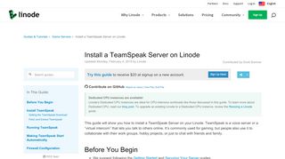 
                            5. Install a TeamSpeak Server on Linode