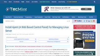 
                            4. Install Ajenti (A Web Based Control Panel) for Managing Linux Server