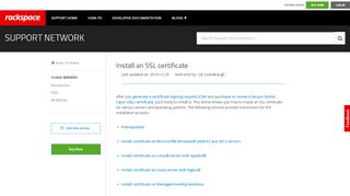 
                            11. Install an SSL certificate - Rackspace Support