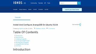 
                            9. Install and Configure ArangoDB on Ubuntu 16.04 | ProfitBricks ...