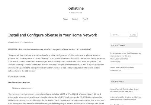 
                            12. Install and Configure pfSense in Your Home Network « iceflatline