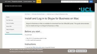 
                            8. Install and Log in to Skype for Business on Mac | Information Services ...