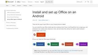 
                            1. Install and set up Office on an Android - Office Support