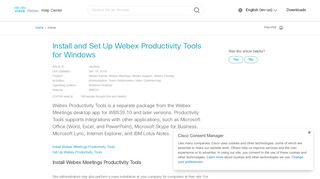 
                            5. Install and Set Up Webex Productivity Tools for Windows
