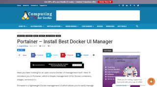 
                            11. Install Docker UI manager - Portainer - Computingforgeeks