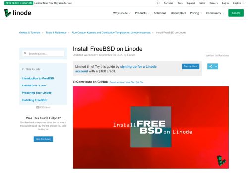 
                            10. Install FreeBSD on Linode