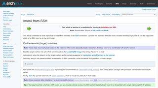 
                            1. Install from SSH - ArchWiki