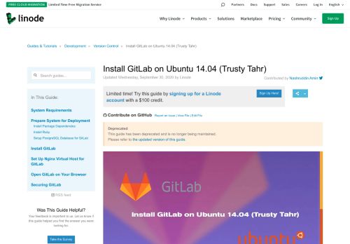 
                            13. Install GitLab on Ubuntu 14.04 (Trusty Tahr) - Linode