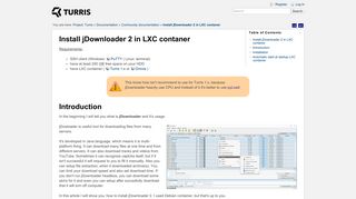 
                            12. Install jDownloader 2 in LXC contaner [Project: Turris]