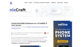 
                            10. Install MariaDB Databases on a FreeBSD 11 Unix Server - nixCraft