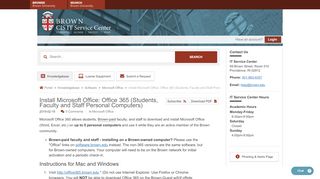 
                            8. Install Microsoft Office: Office 365 (Students, Faculty and Staff Personal ...