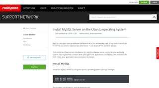 
                            13. Install MySQL Server on Ubuntu - Rackspace Support