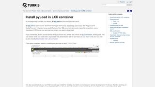 
                            9. Install pyLoad in LXC container [Project: Turris]