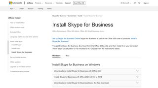 
                            6. Install Skype for Business - Office Support - Office 365