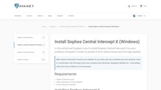 
                            12. Install Sophos Central Intercept X (Windows) - Avanet